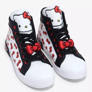 HELLO KITTY x SANRIO Bow Hi-Top Sneakers